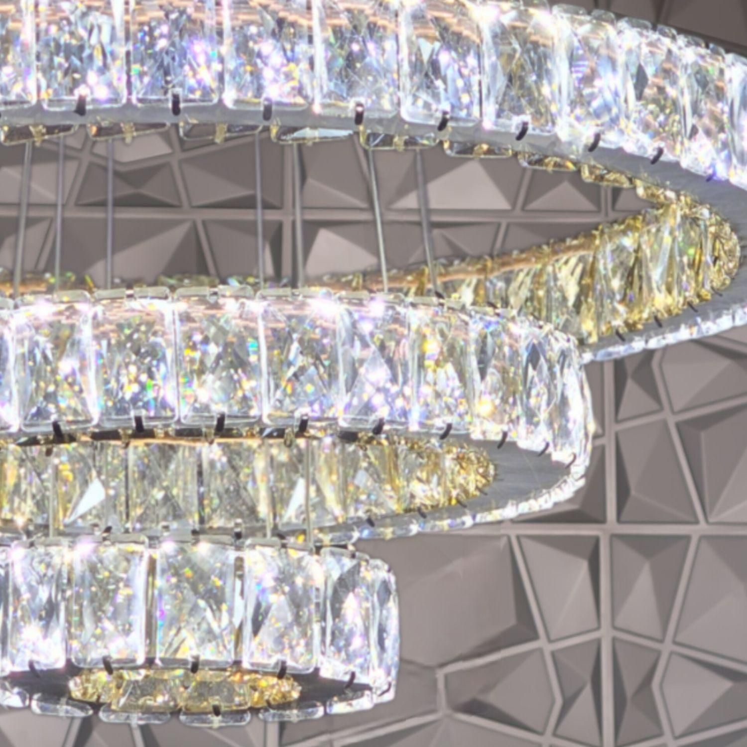 لوستر راما مدل نگینی سه طبقه|لوستر و چراغ آویز|تهران, سنگلج (شاپور)|دیوار