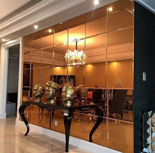 آینه کاری آینه دکوراتیو بک لایت آینه دفرمه منحنی|آینه|رشت, توشیبا|دیوار