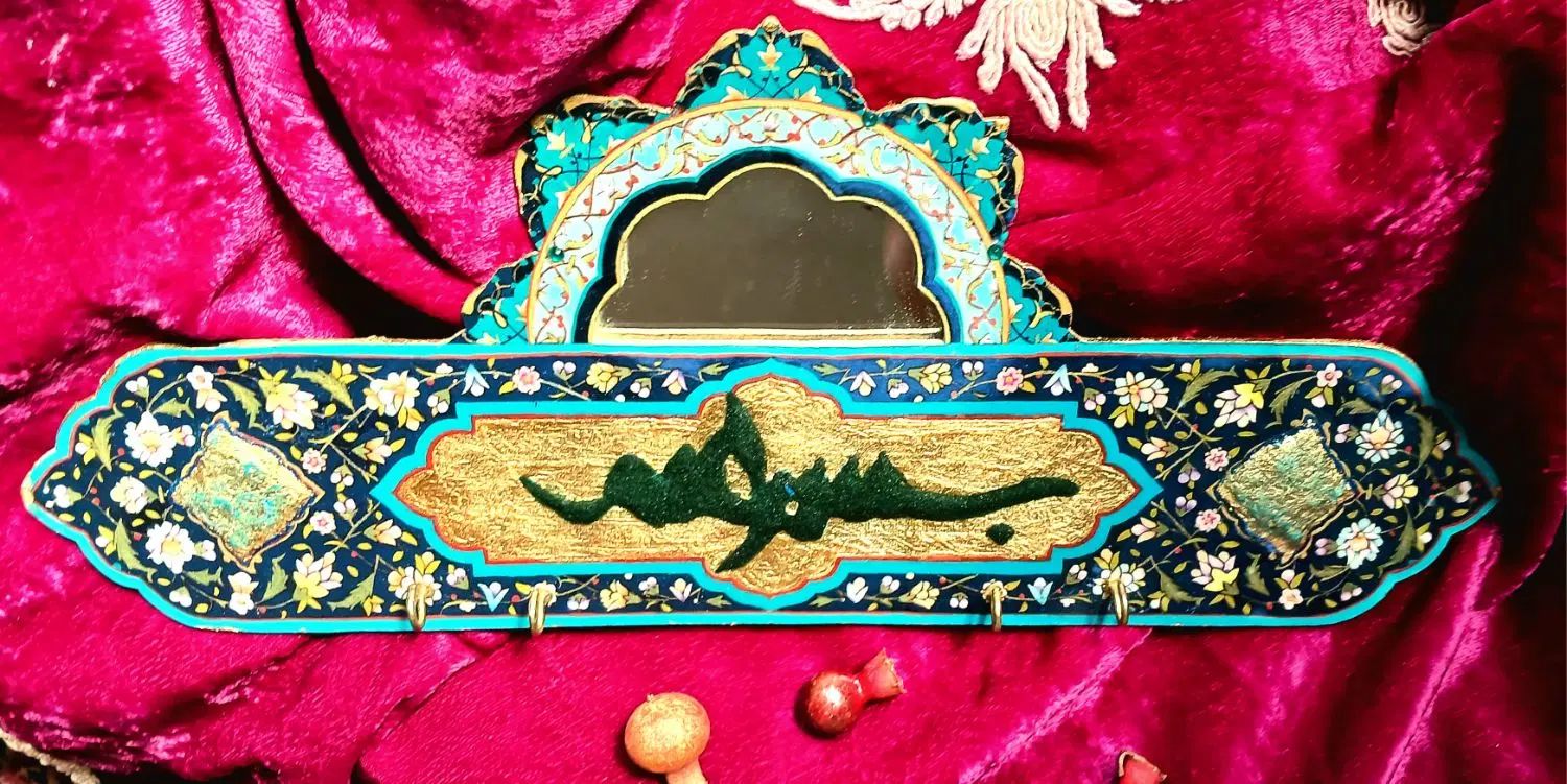 آینه تذهیب ومعرق  دست ساز زیبا|صنایع دستی و سایر لوازم تزئینی|مشهد, هفت تیر (آب و برق)|دیوار