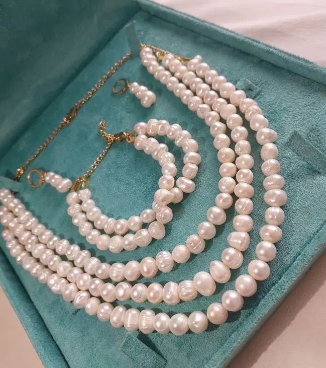 مروارید خاص سرویس.سه رج طبیعی دریا. مناسب هدیه|جواهرات|تهران, دبستان|دیوار