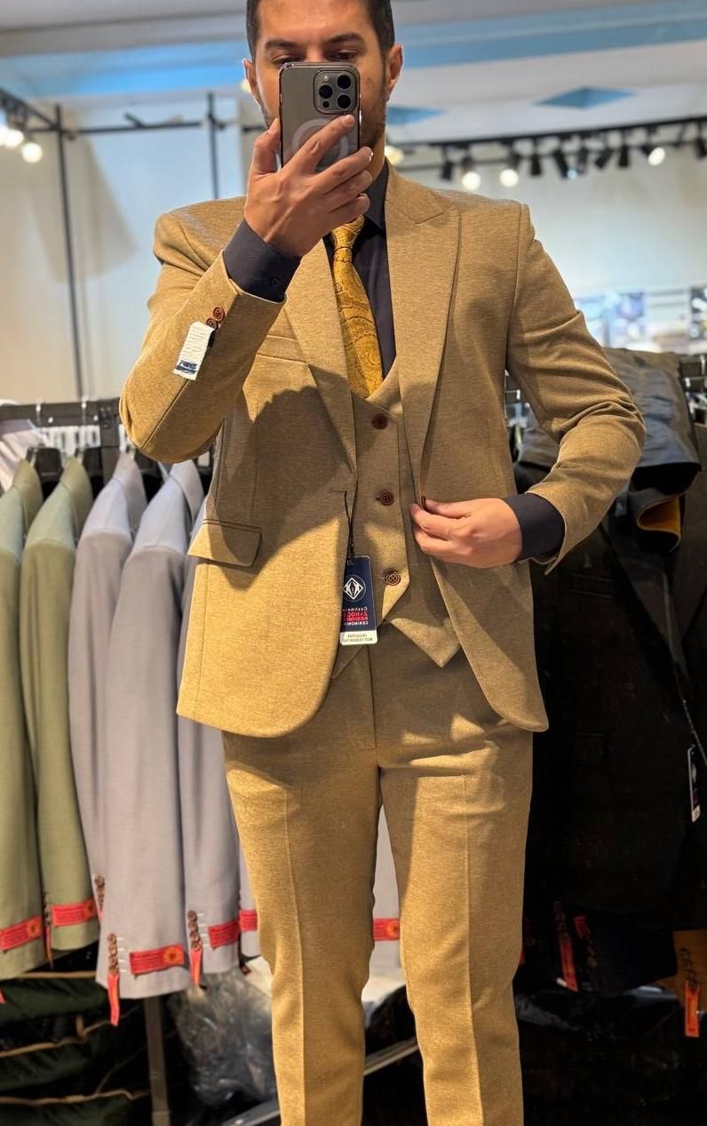 کت و شلوار دارچینی دوخت تمام صنعتی(شوک پلاس )|لباس|تبریز, |دیوار