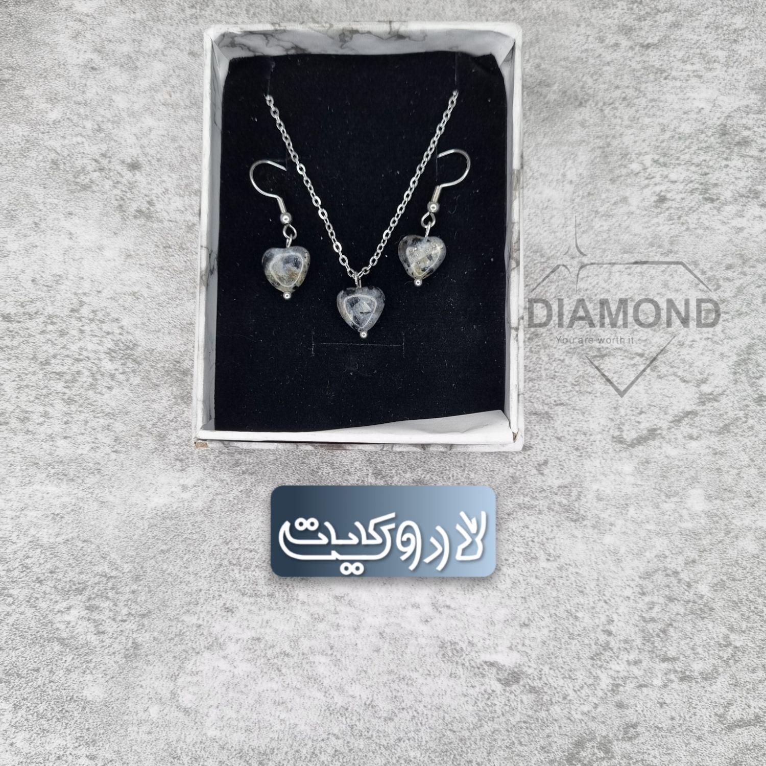 نیم ست قلبی سنگی|جواهرات|مشهد, خین عرب|دیوار