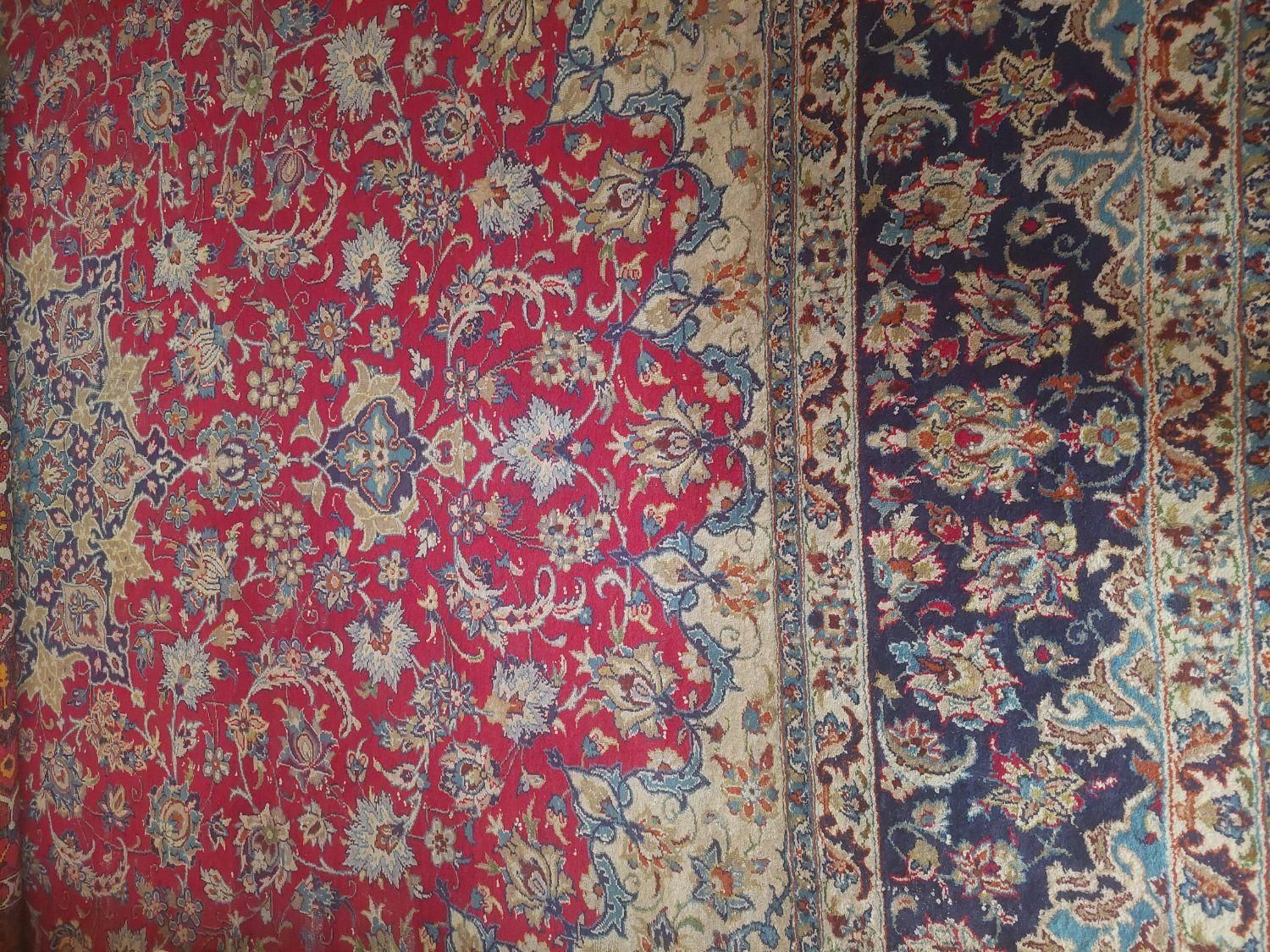 دو تخته فرش قدیمی نجف آبادی وبختیاری|فرش|اصفهان, تیران|دیوار