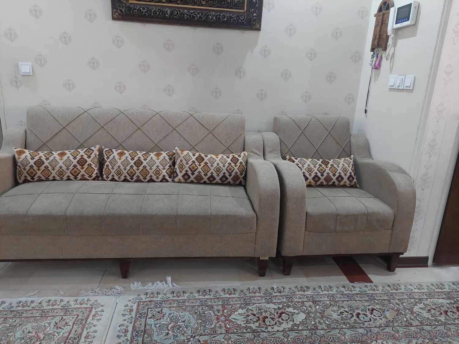 مبلمان راحتی ۷ نفره|مبلمان خانگی و میز عسلی|تهران, ائمه اطهار|دیوار