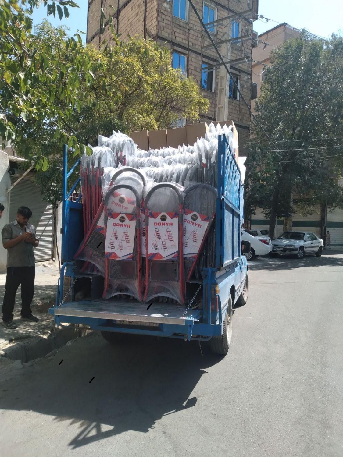 نردبان نردبام تاشو دنیا فلز نردبام قرمز|ابزارآلات|قدس, |دیوار