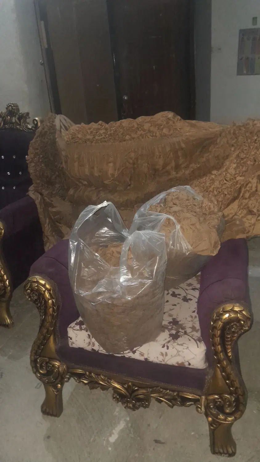 فروش مبلمان ۷نفره سلطنتی باروکش ویه قالی|مبلمان خانگی و میز عسلی|دزفول, |دیوار
