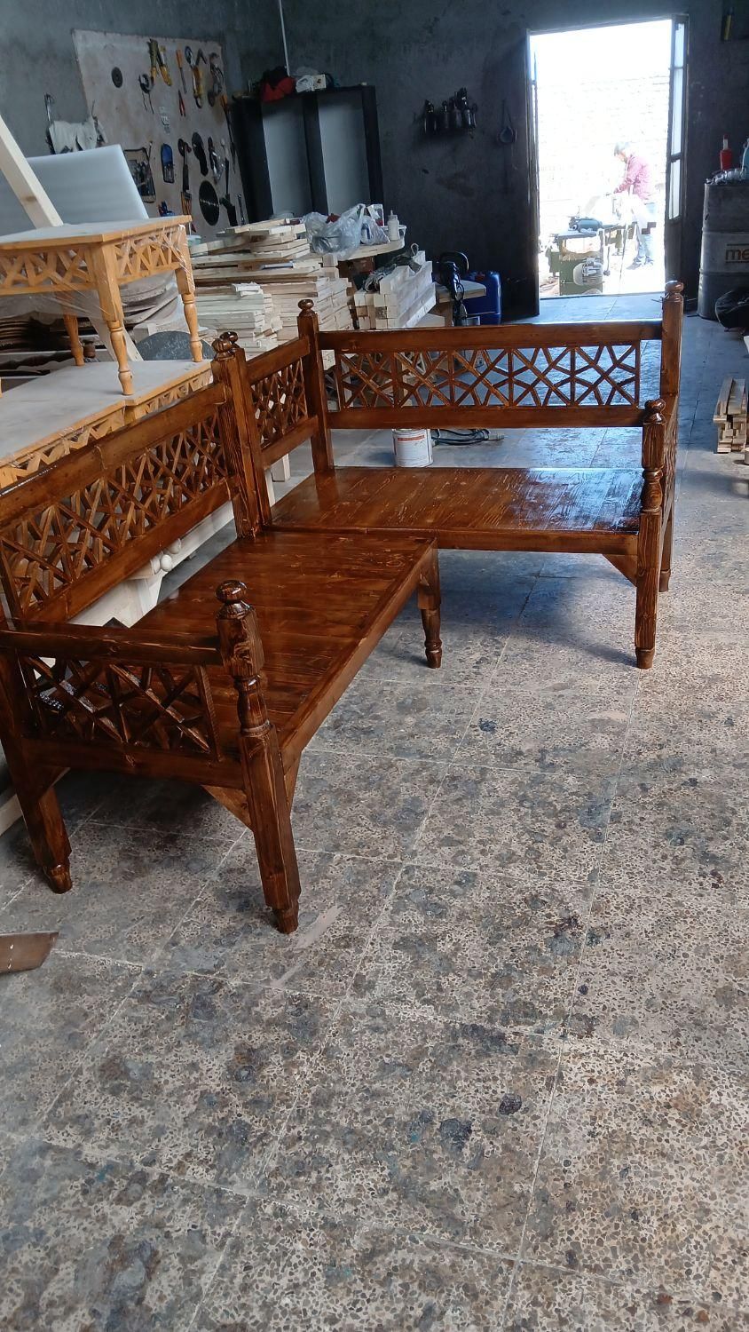 نیمکت (تخت)سنتی بصورت ال|مبلمان خانگی و میز عسلی|مشهد, وکیل‌آباد|دیوار