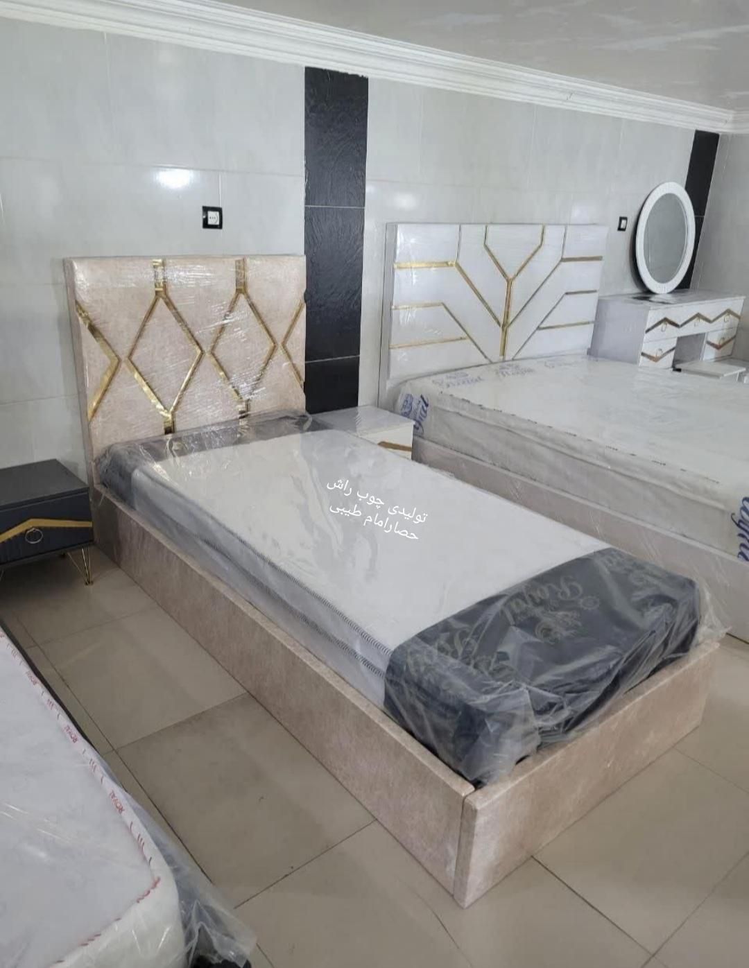 تخت خواب یکنفره و تشک تولیدی مدلS15|تخت و سرویس خواب|همدان, |دیوار