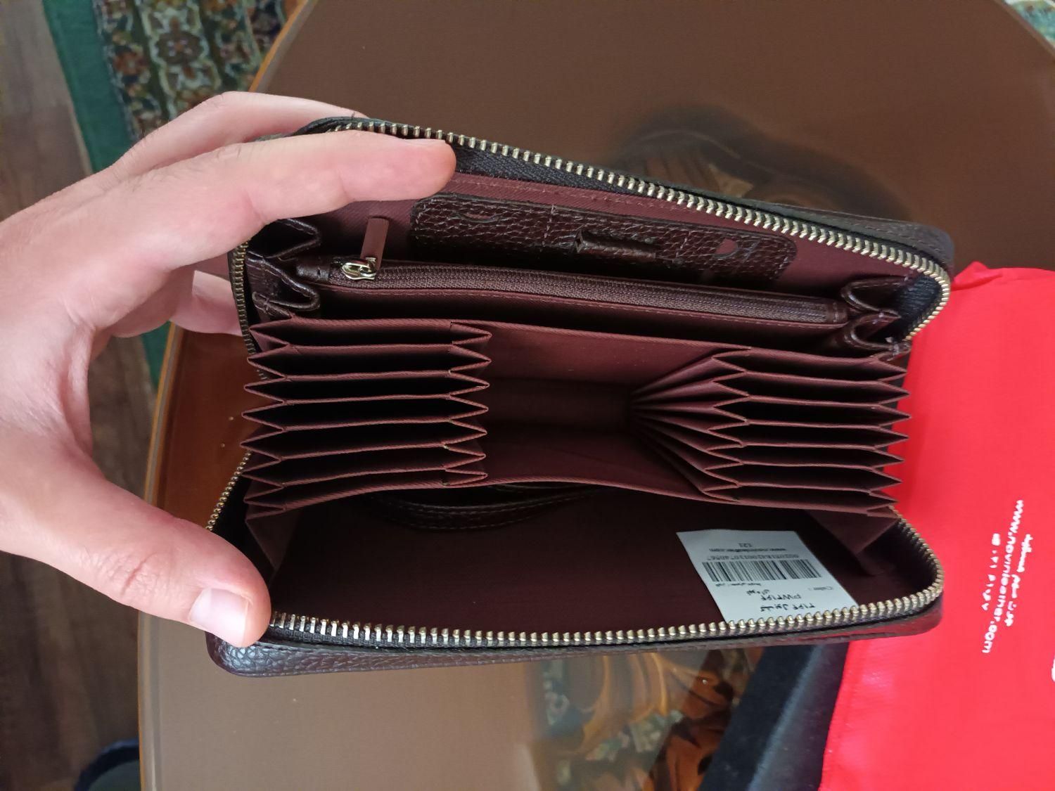 کیف پول چرم زنانه نوین چرم|کیف، کفش، کمربند|قزوین, |دیوار