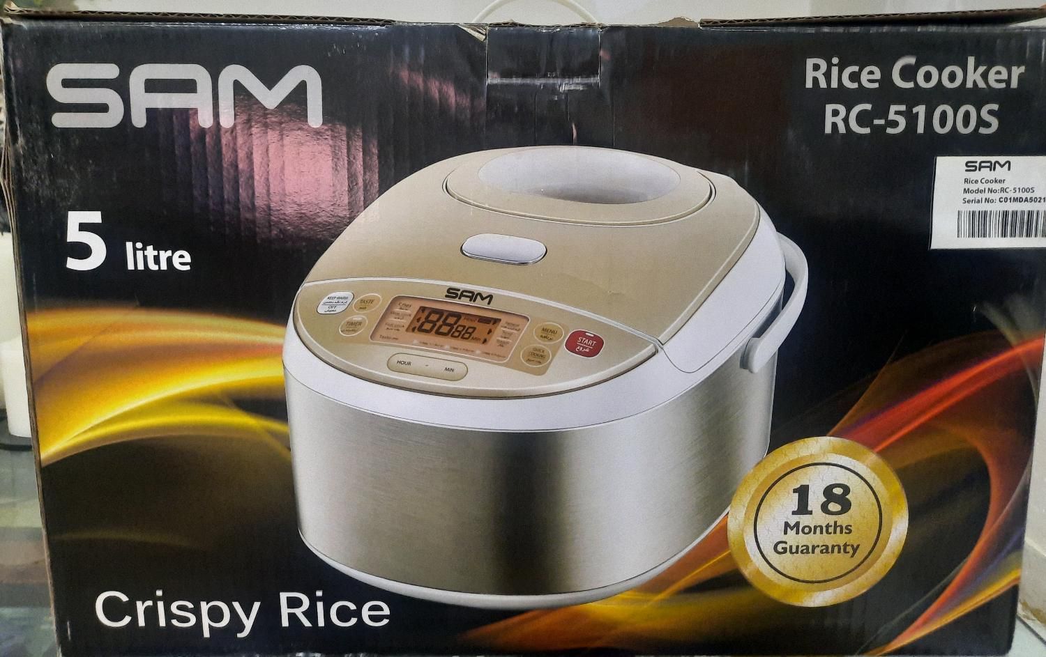 پلوپز 5 لیتری سام مدل RC-5100S|اجاق گاز و لوازم برقی پخت‌وپز|کرج, جهان‌شهر|دیوار