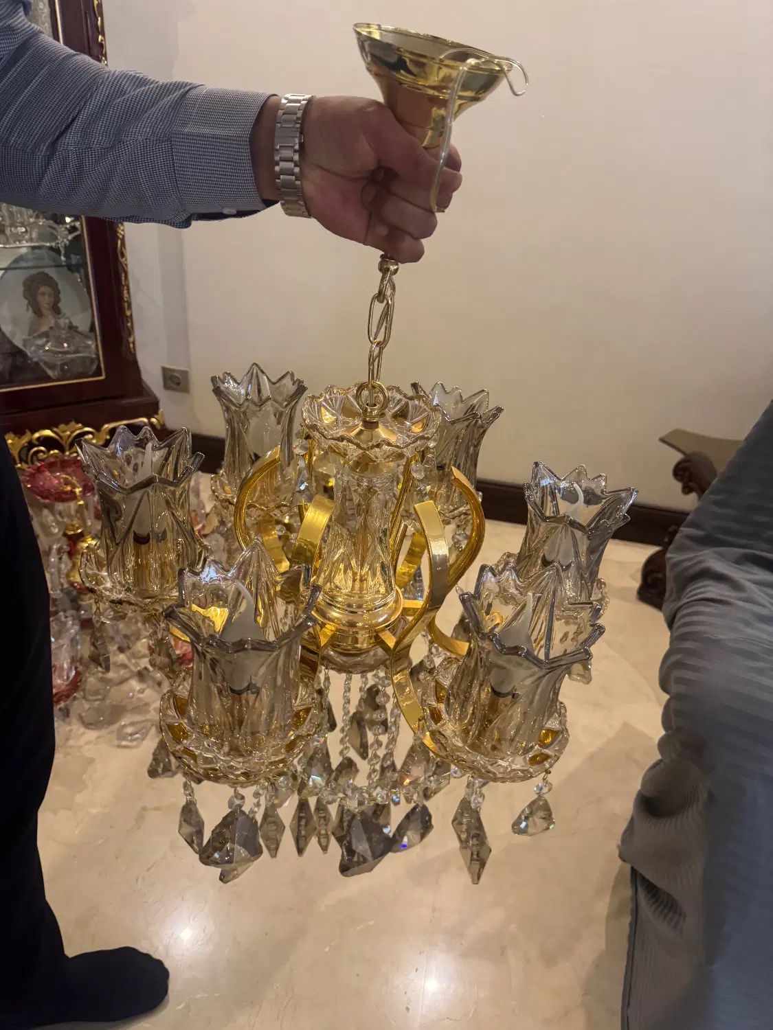 لوستر کریستال کلاسیک|لوستر و چراغ آویز|تهران, زعفرانیه|دیوار