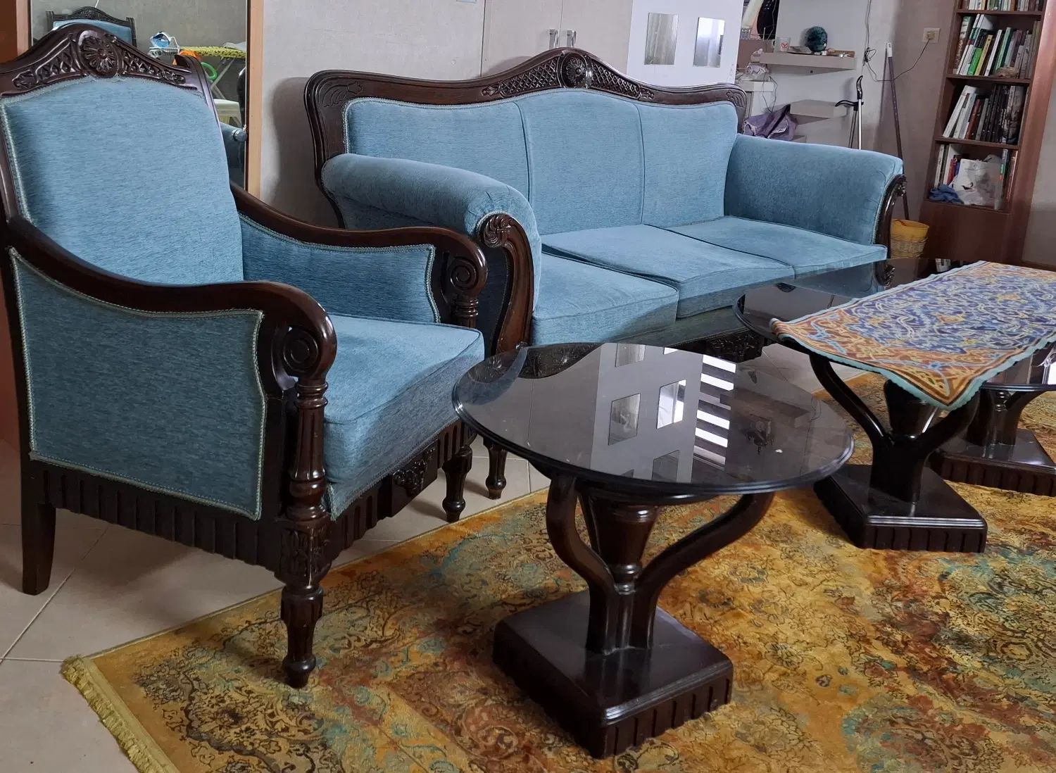 مبلمان استیل منبت کاری همراه ناهارخوری ۸نفره|مبلمان خانگی و میز عسلی|اصفهان, فیض|دیوار