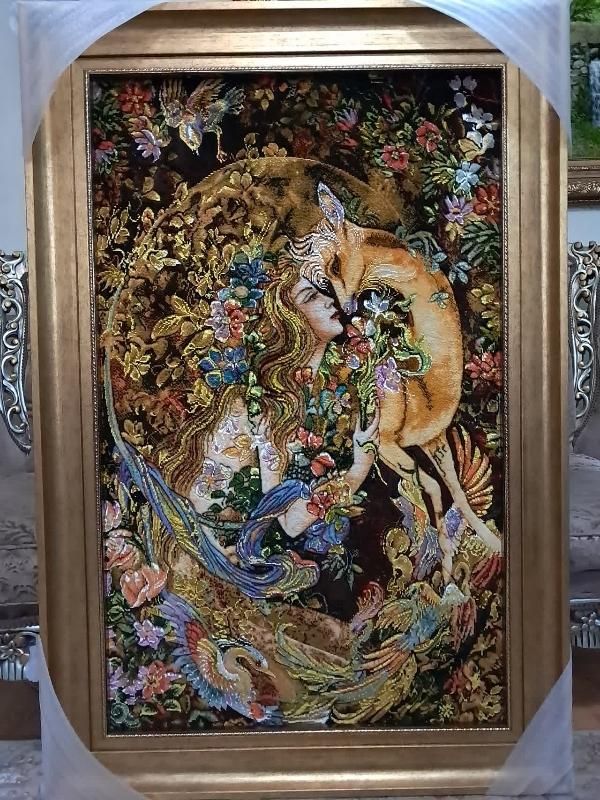 تابلوفرش دستبافت/تابلو فرش طرح نیاز نوازش|تابلو فرش|تهران, استاد معین|دیوار