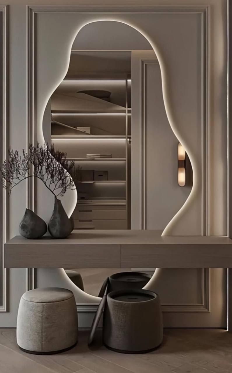 تولید انواع اینه های بک لایت دفرمه|آینه|گرگان, |دیوار