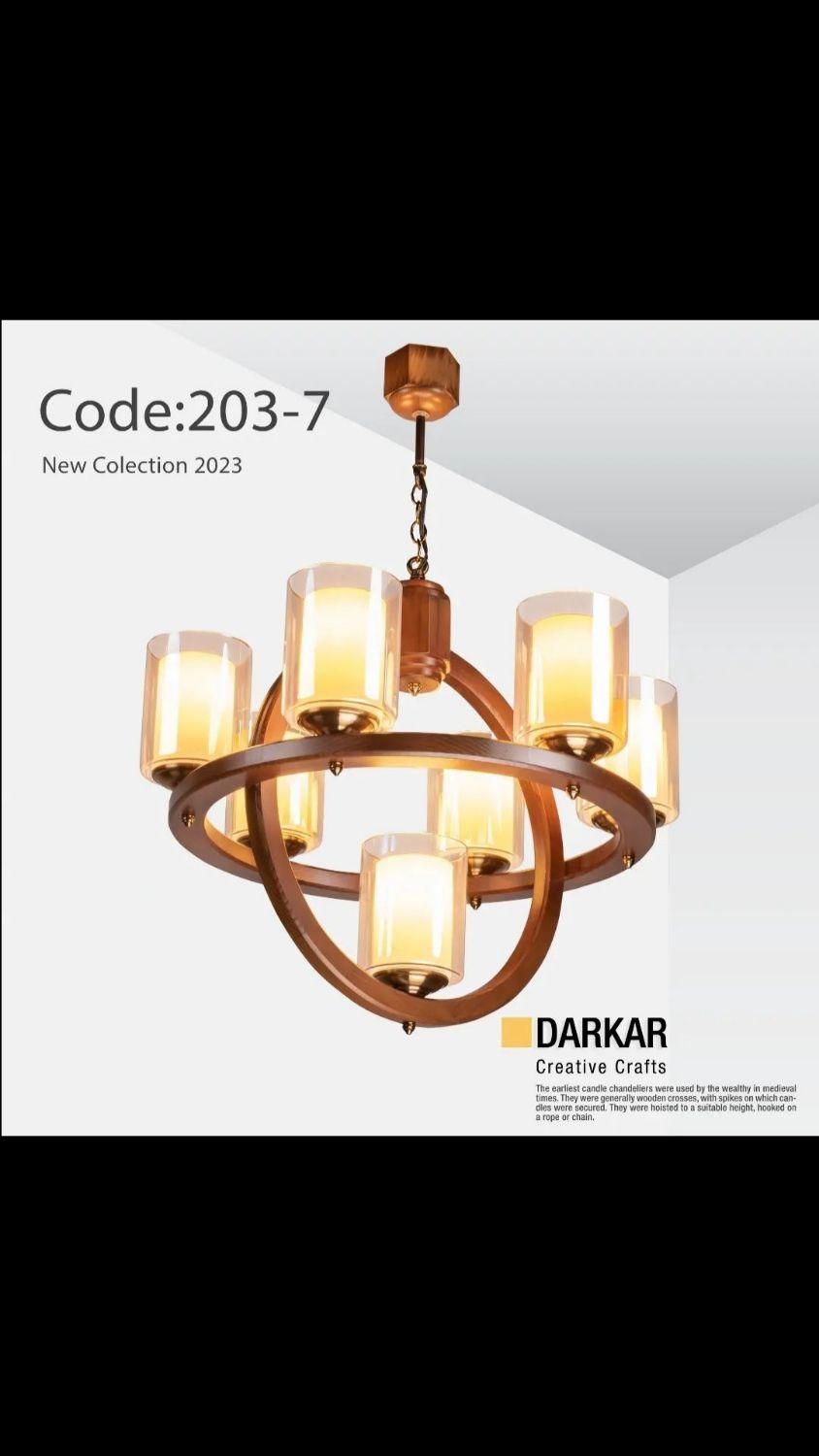 لوستر چوبی مدل رومن|لوستر و چراغ آویز|کرج, شاهین‌ویلا|دیوار