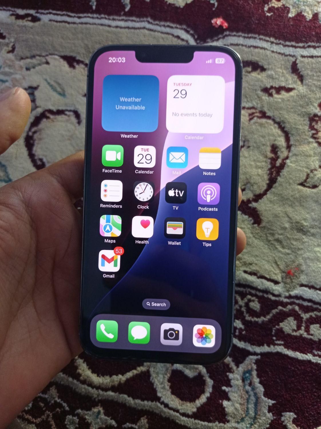 اپل iPhone 13 Pro با حافظهٔ ۲۵۶ گیگابایت باطری92|موبایل|سرپل ذهاب, |دیوار
