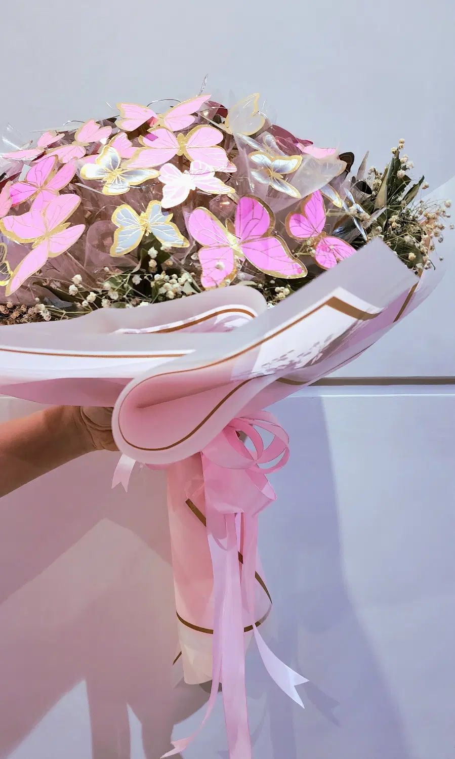 دسته گل پروانه ای ۴۴ شاخه سایز بزرگ چراغدار|گل مصنوعی|کرج, کوی امامیه|دیوار