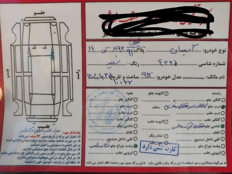 وانت آریسان دوگانه سوز، مدل ۱۳۹۵|خودرو سواری و وانت|مشگین شهر, |دیوار