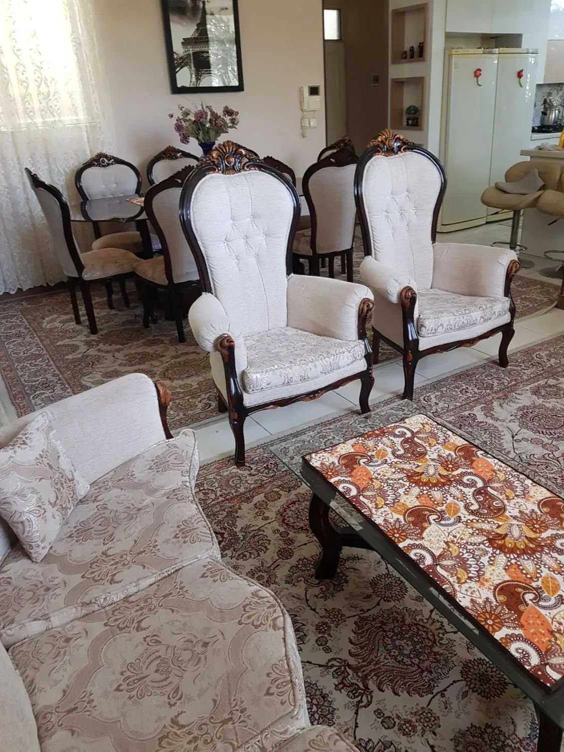 مبل و ناهارخوری در حد نو تمیز|مبلمان خانگی و میز عسلی|کرج, کوی کارمندان شمالی|دیوار
