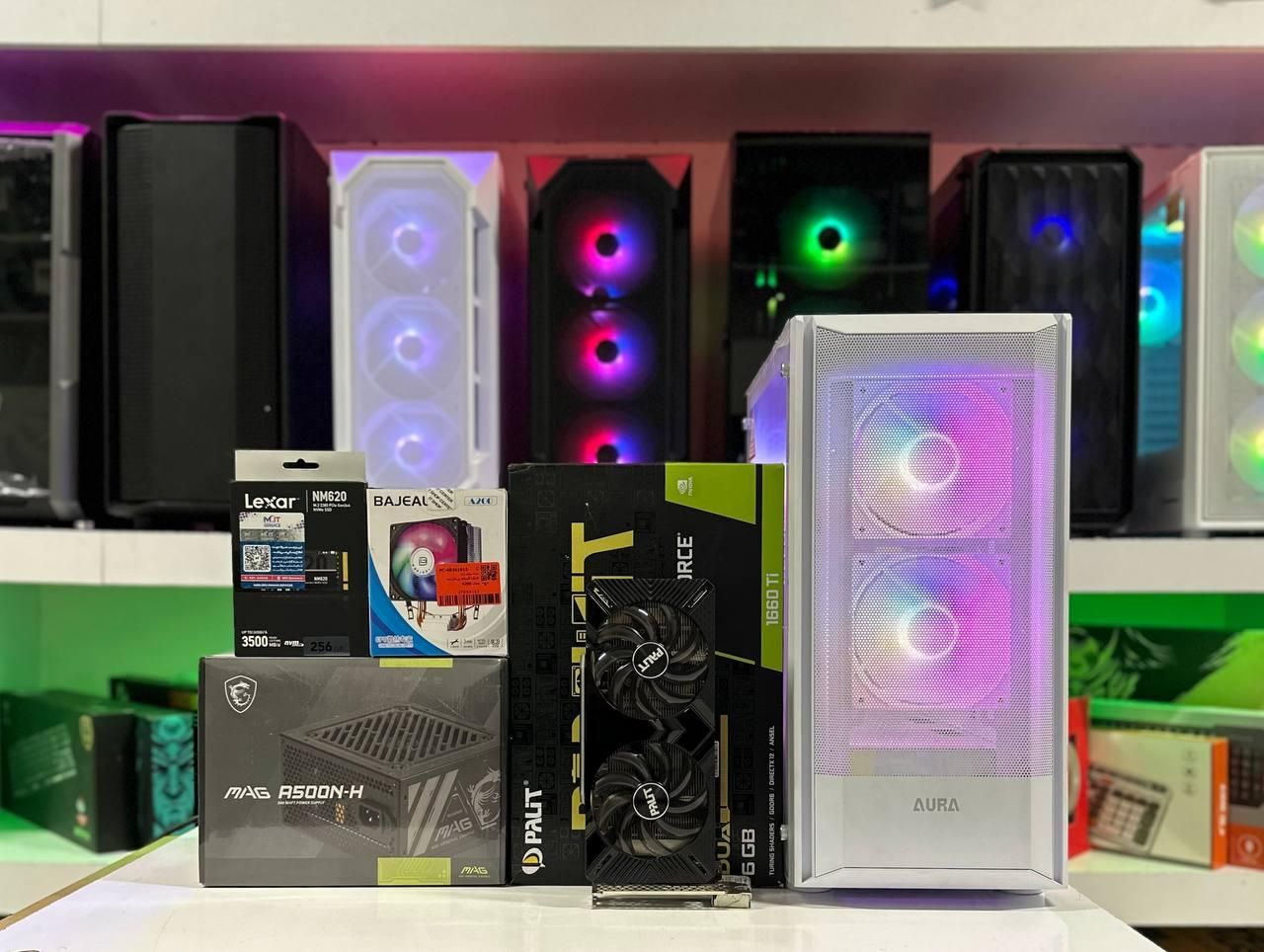 کیس گیمینگ نسل 12 گرافیک1660Ti کیس RGB سفید|رایانه رومیزی|مشهد, فلسطین|دیوار