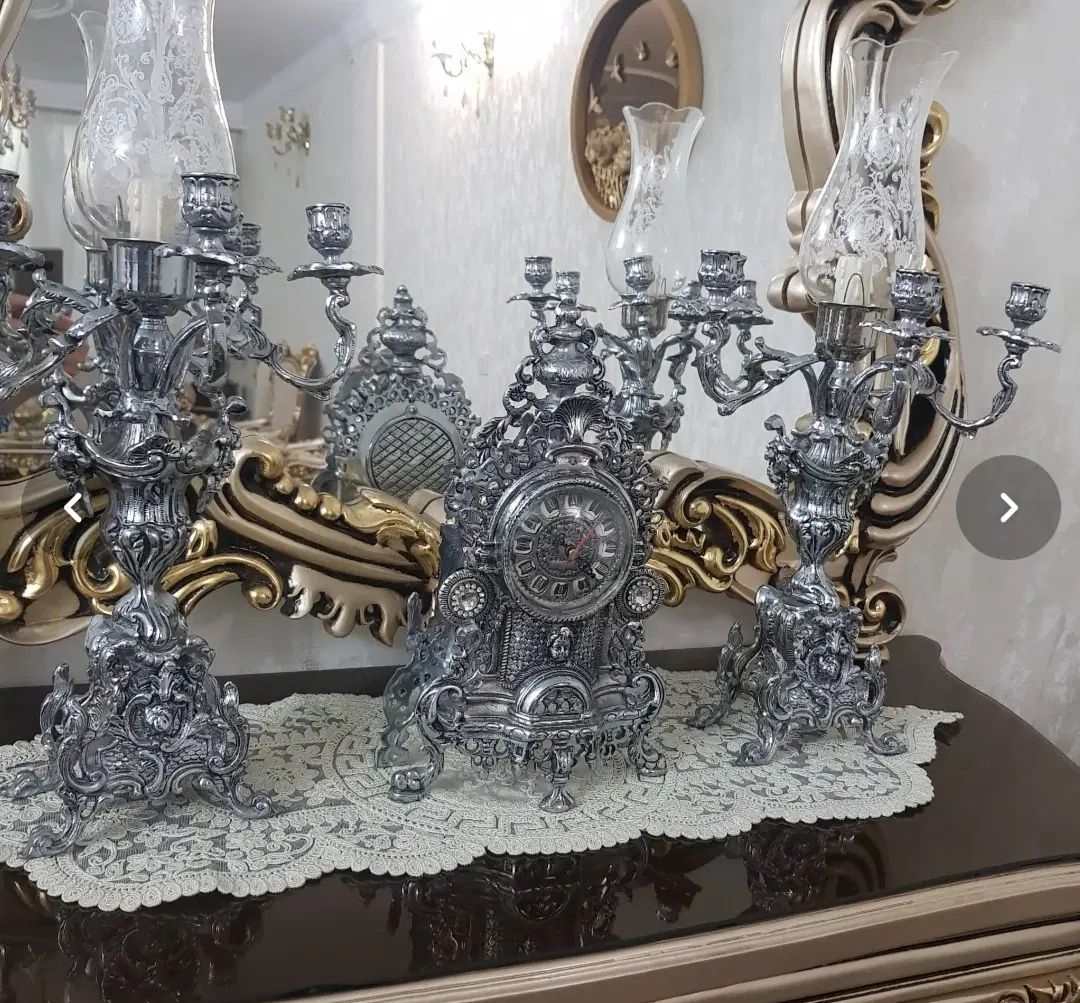 شمعدان وساعت برنجی|صنایع دستی و سایر لوازم تزئینی|تهران, اتحاد|دیوار