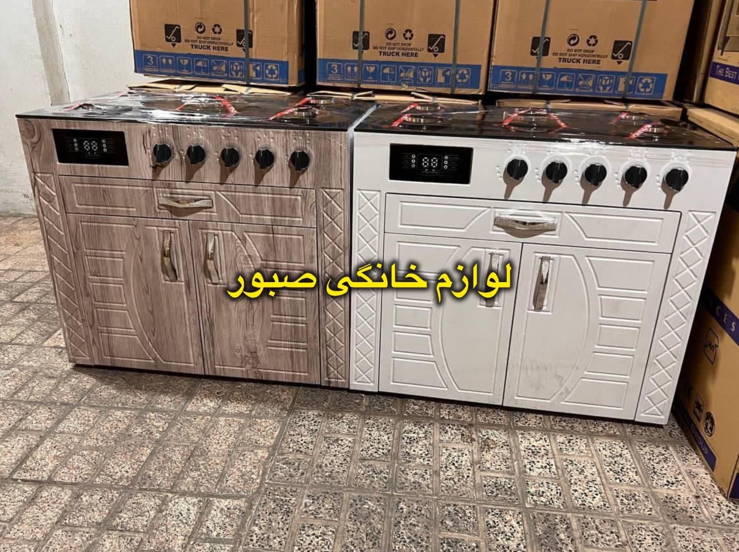 اجاق گاز طرح فر لعابی و کابینتی ام دی اف/صفحه شیشه|اجاق گاز و لوازم برقی پخت‌وپز|تهران, جیحون|دیوار