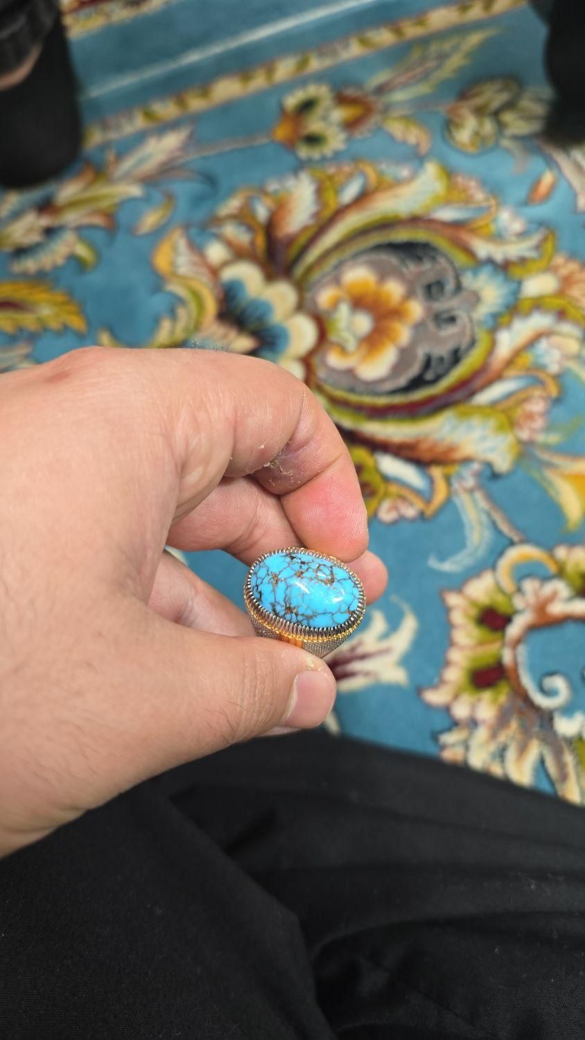 انگشتر فیروزه نیشابوری رنگ فوق العاده زیبا|جواهرات|تهران, دولت‌آباد|دیوار