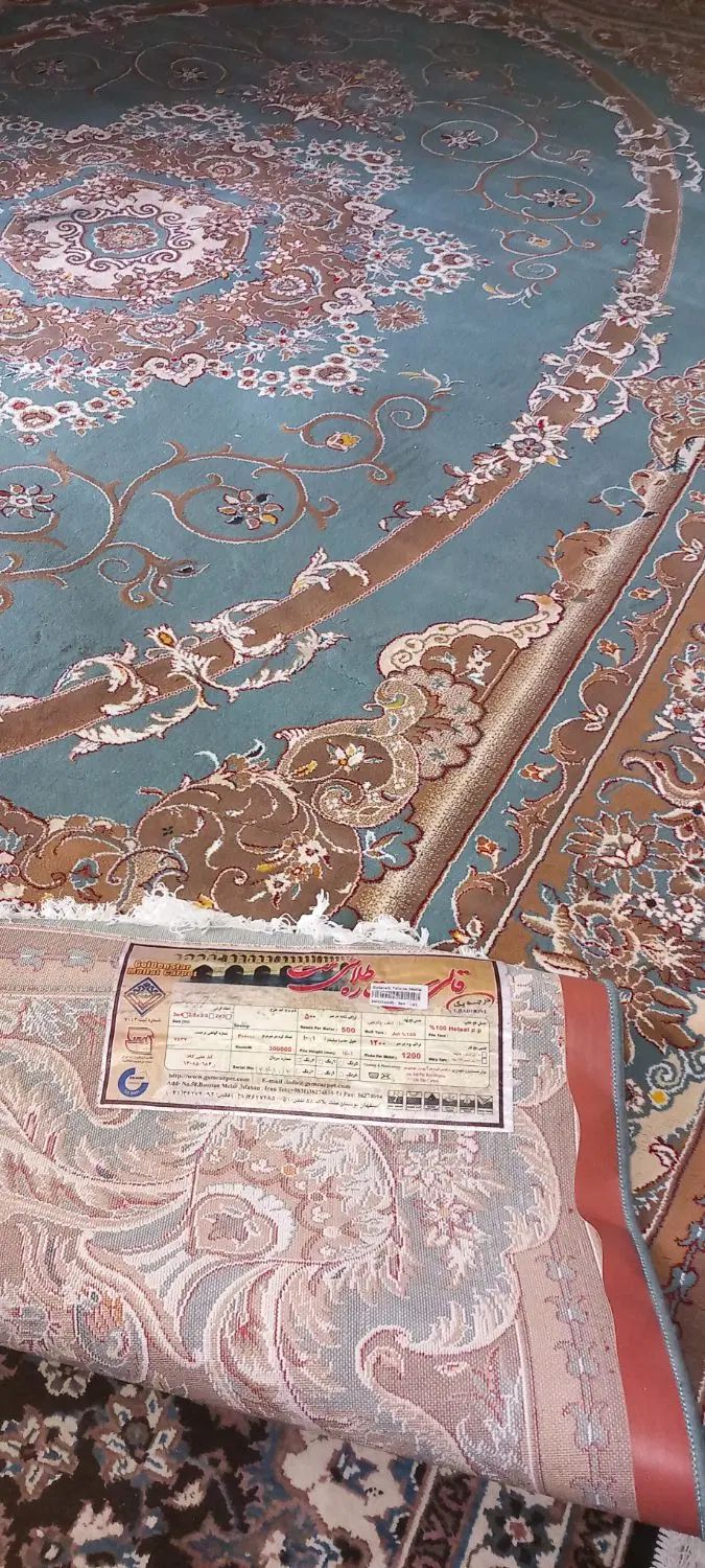 یک عدد فرش ۱۲ متری زمینه آبی خیلی استفاده نشده|فرش|اصفهان, خرم|دیوار
