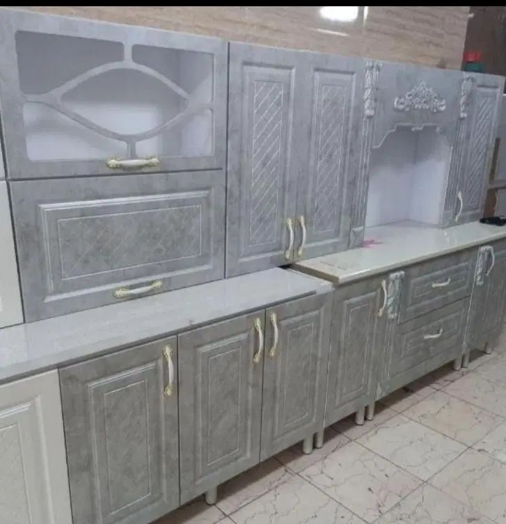 کابینت MDF سفید طوسی نوآکبند سمساری کوهکن|مصالح و تجهیزات ساختمان|زابل, |دیوار