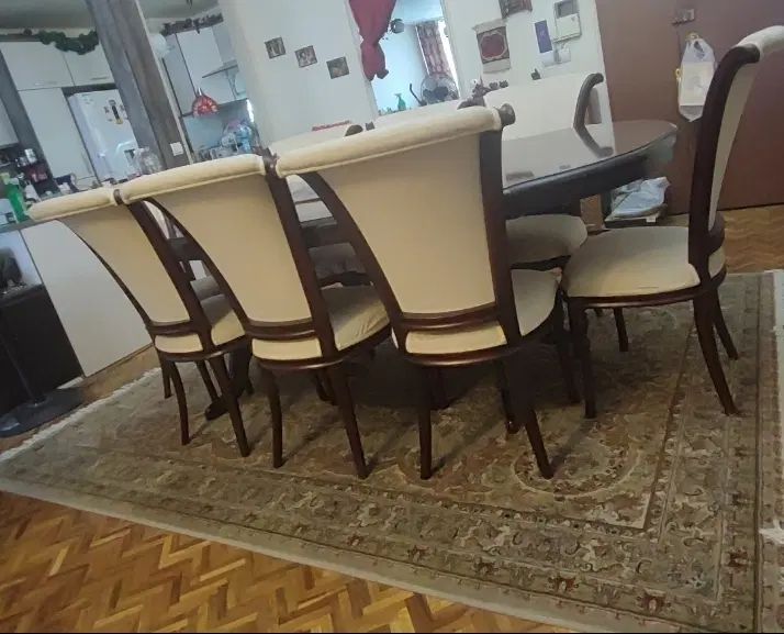 نشیمن هشت نفر و ناهارخوری هشت نفره چوب راش|مبلمان خانگی و میز عسلی|تهران, آذربایجان|دیوار