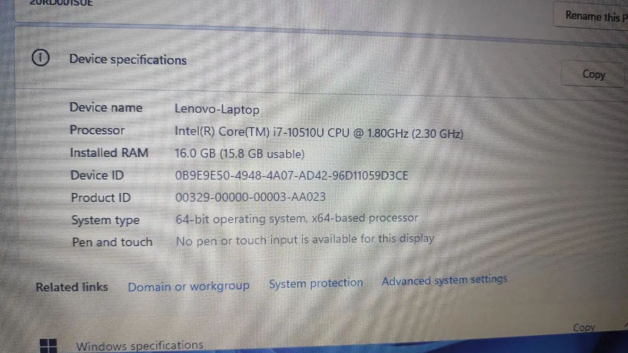 Lenovo e15 i7|رایانه همراه|تهران, دهم فروردین|دیوار