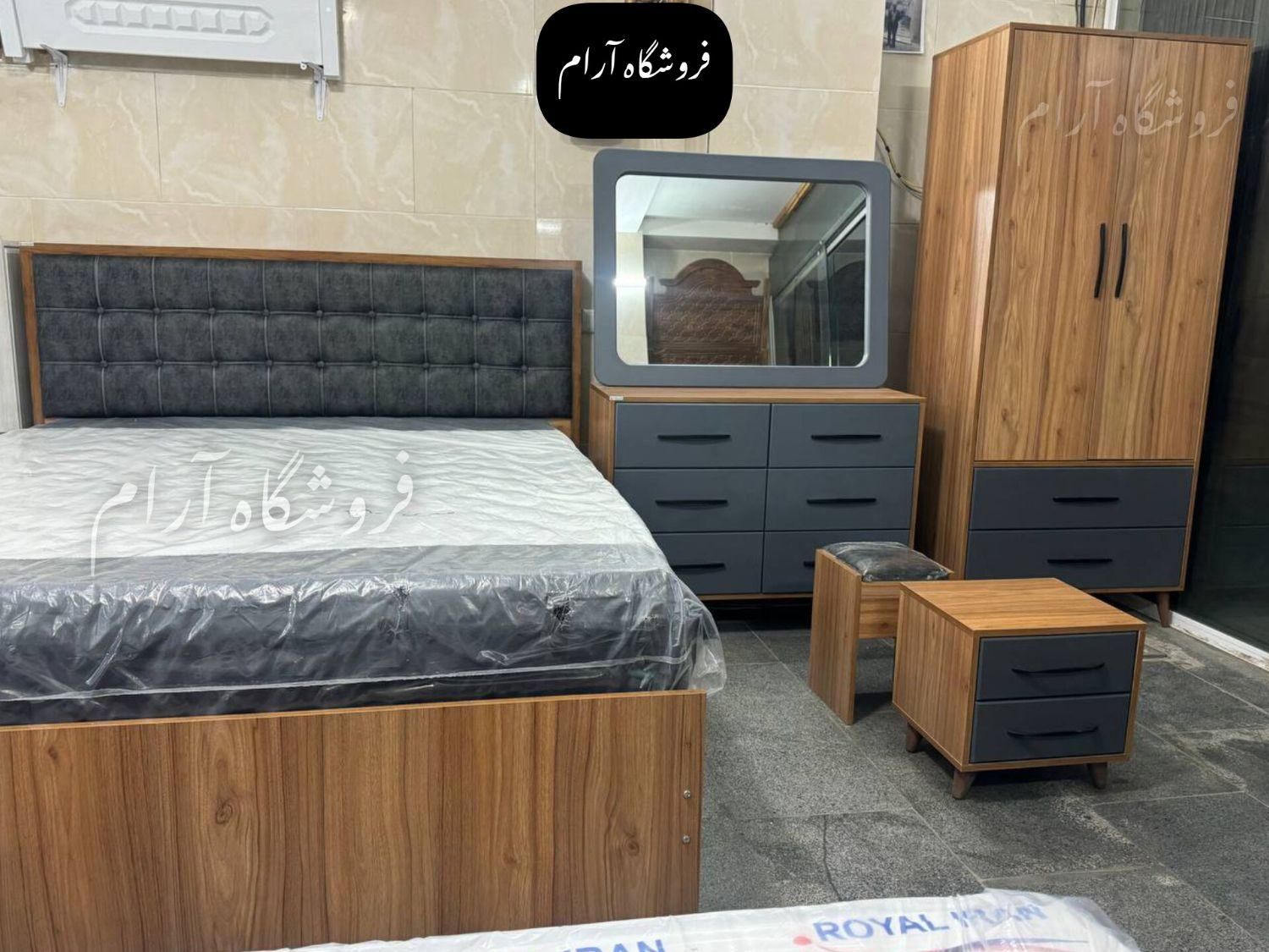 تخت خواب دونفره ویدا /سرویس کامل/فروشگاه آرام|تخت و سرویس خواب|کرج, منظریه|دیوار