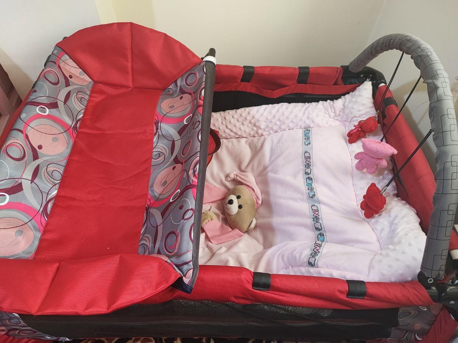 تخت کودک اصلا استفاده نشده|تخت و صندلی بچه|خمام, |دیوار