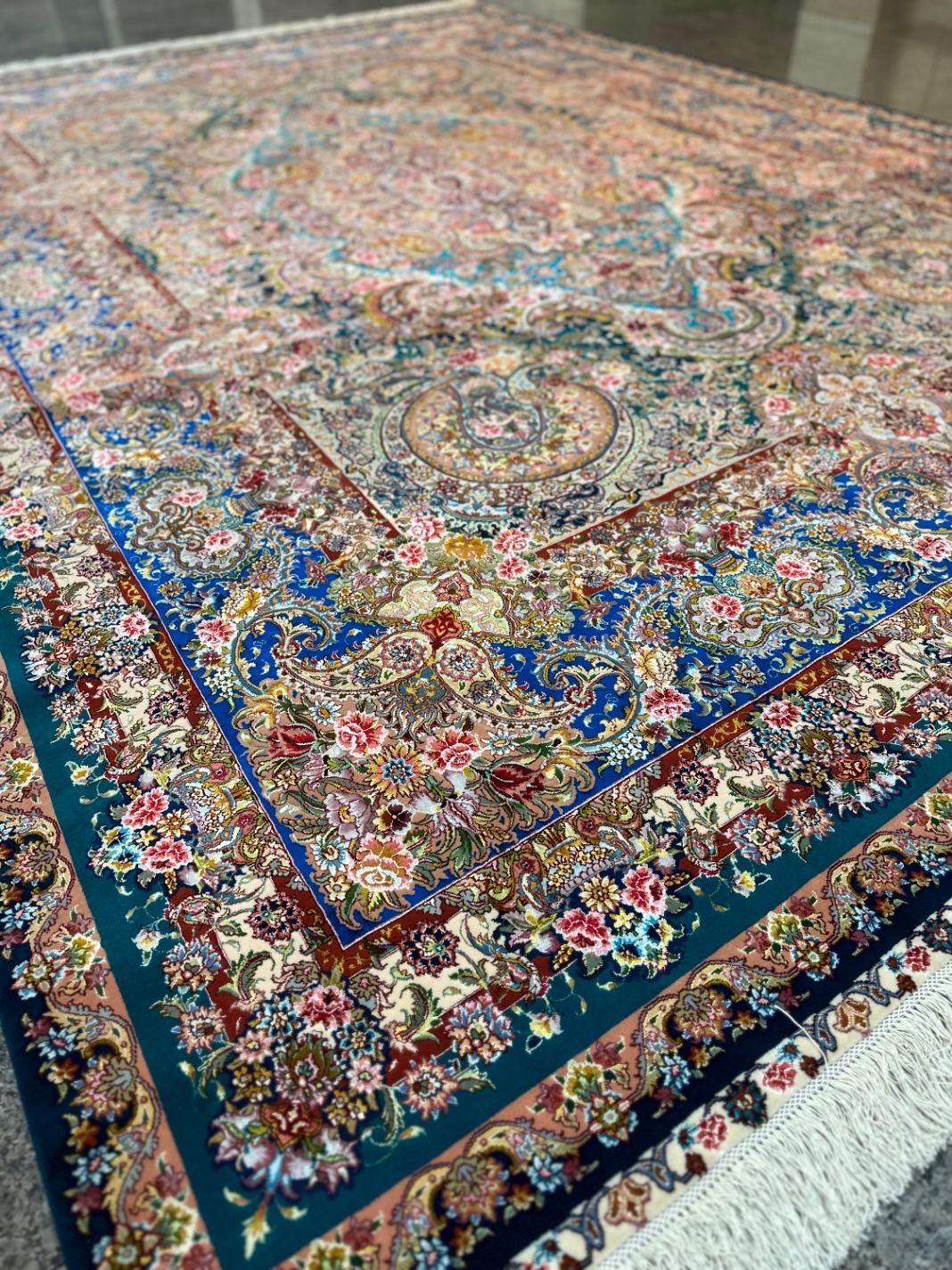 جفت ۱۲ متری دستبافت تبریز ابریشم|فرش|تهران, دروس|دیوار