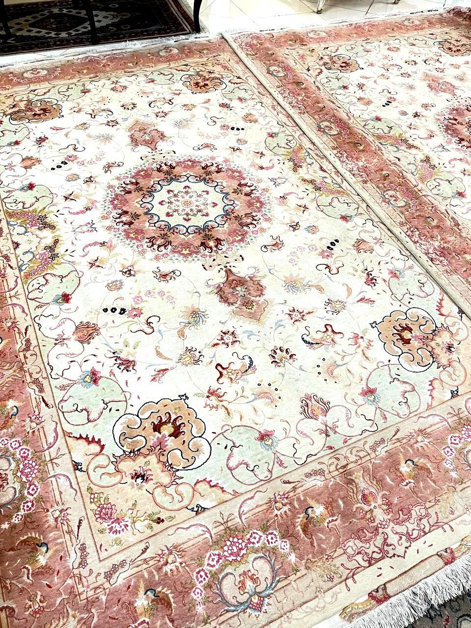 فرش دستباف ۶متری جفت تبریز ۵۰ رج چله ابریشم|فرش|تهران, ائمه اطهار|دیوار