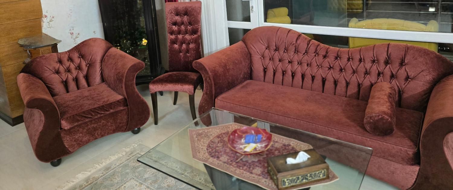 مبلمان نیمه استیل دست دوم|مبلمان خانگی و میز عسلی|اصفهان, ملاصدرا|دیوار