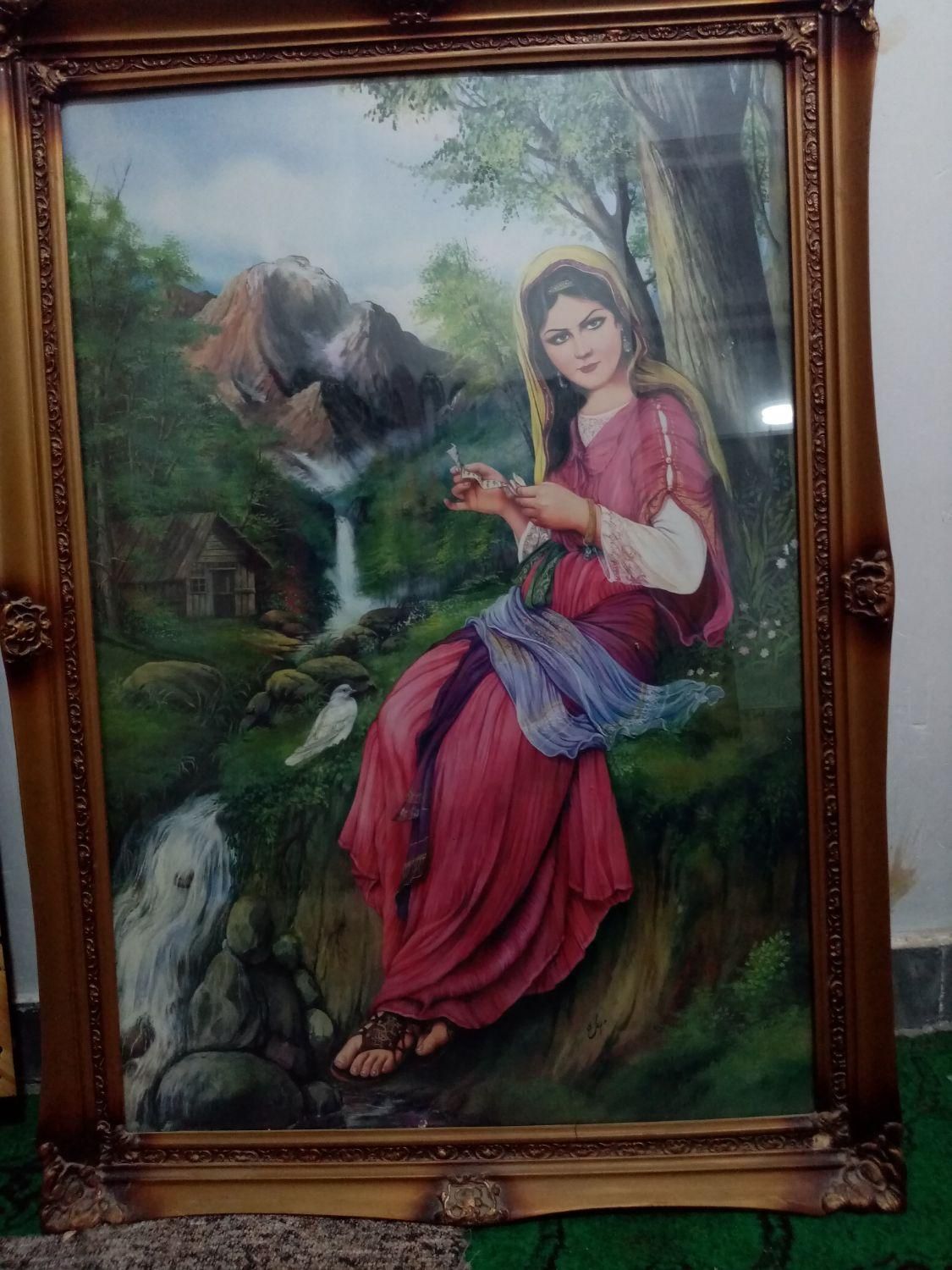 قاب زن روستایی( تخفیف دادم)|تابلو، نقاشی، عکس|برازجان, |دیوار