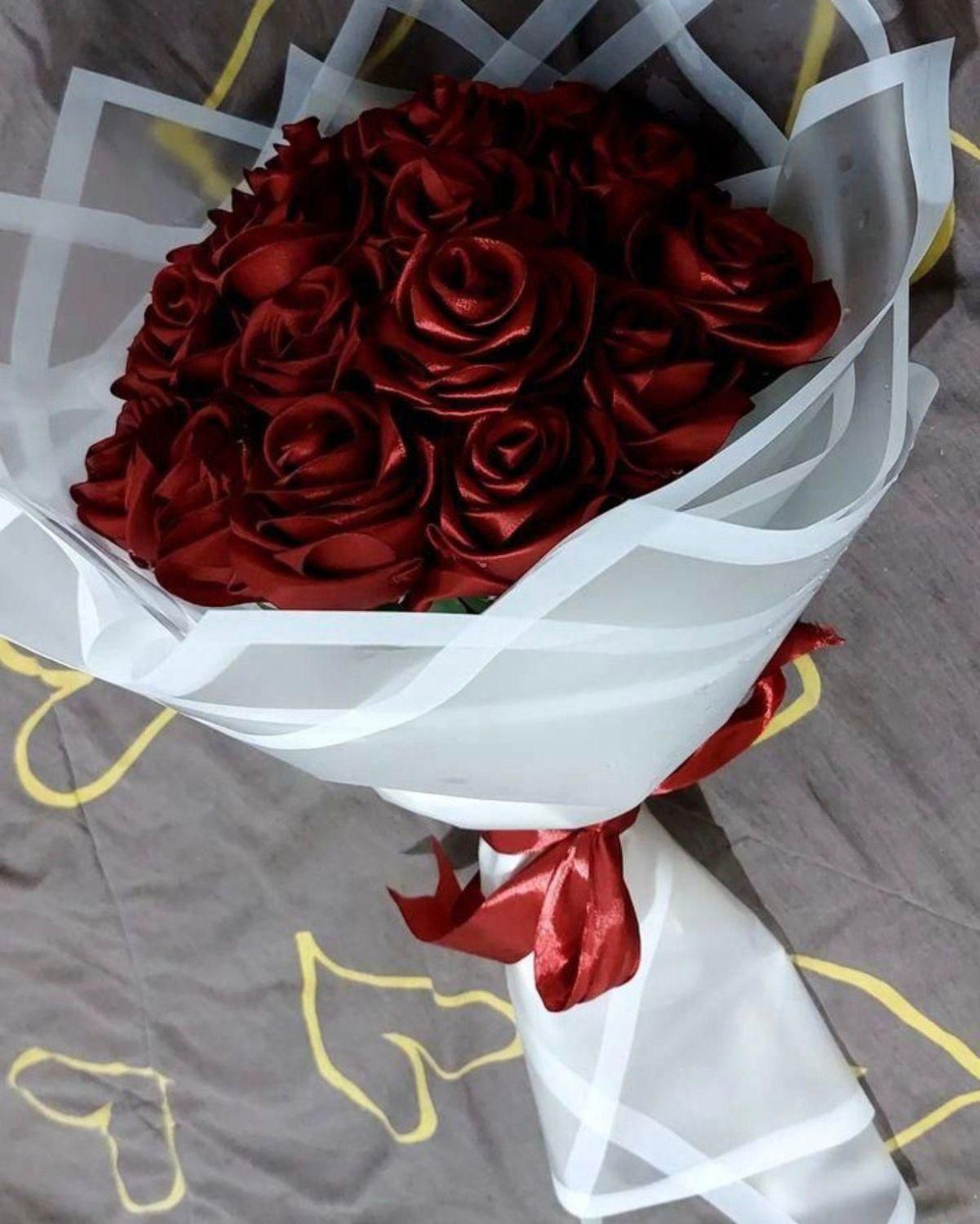 دسته گل رز ربانی|گل مصنوعی|زاهدان, |دیوار