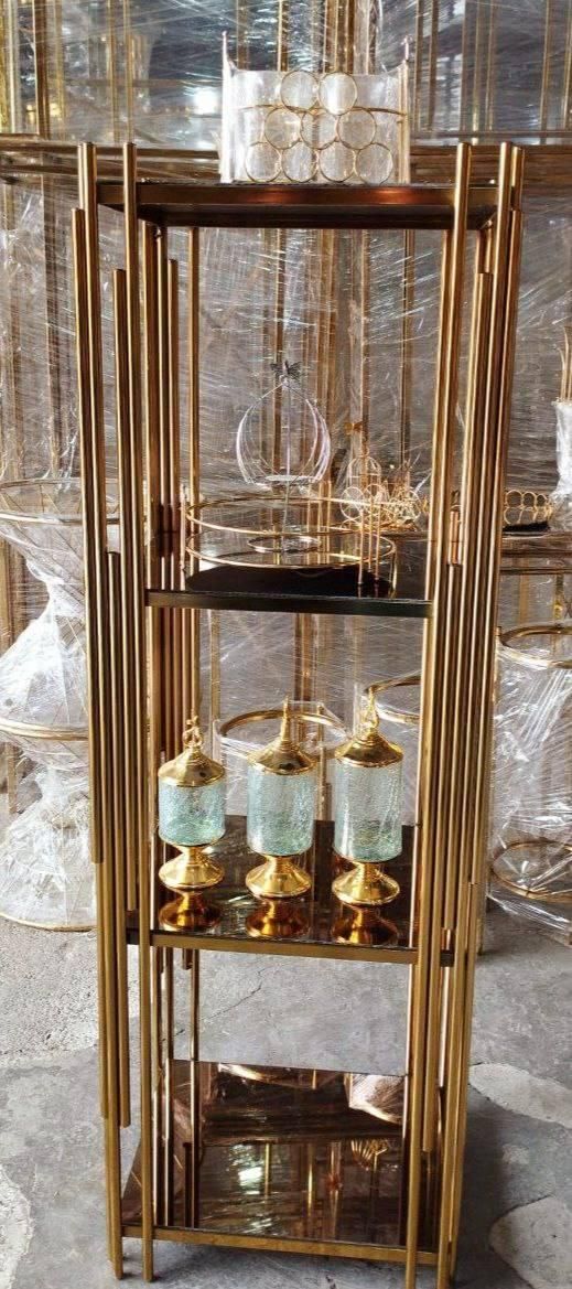 بوفه فلزی فورتیک چهار طبقه پیانومربع|بوفه، ویترین، کنسول|آفتاب, |دیوار