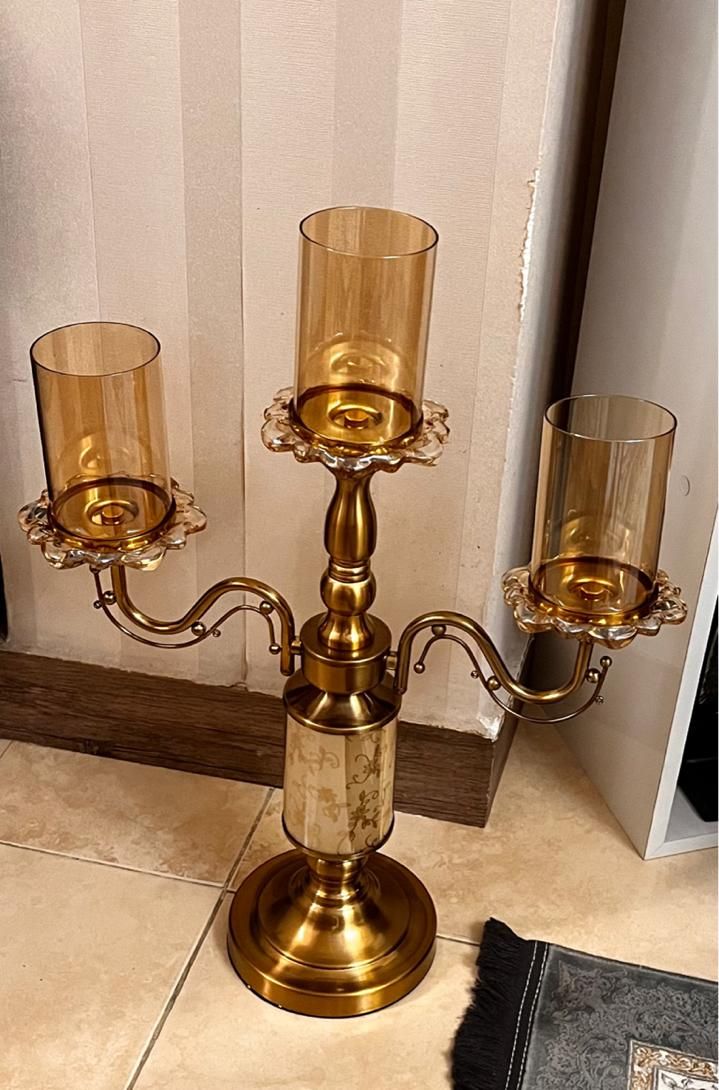 شمعدان رومیزی ۳ شعله وارداتی مدل آرنوس|صنایع دستی و سایر لوازم تزئینی|رشت, معلم|دیوار