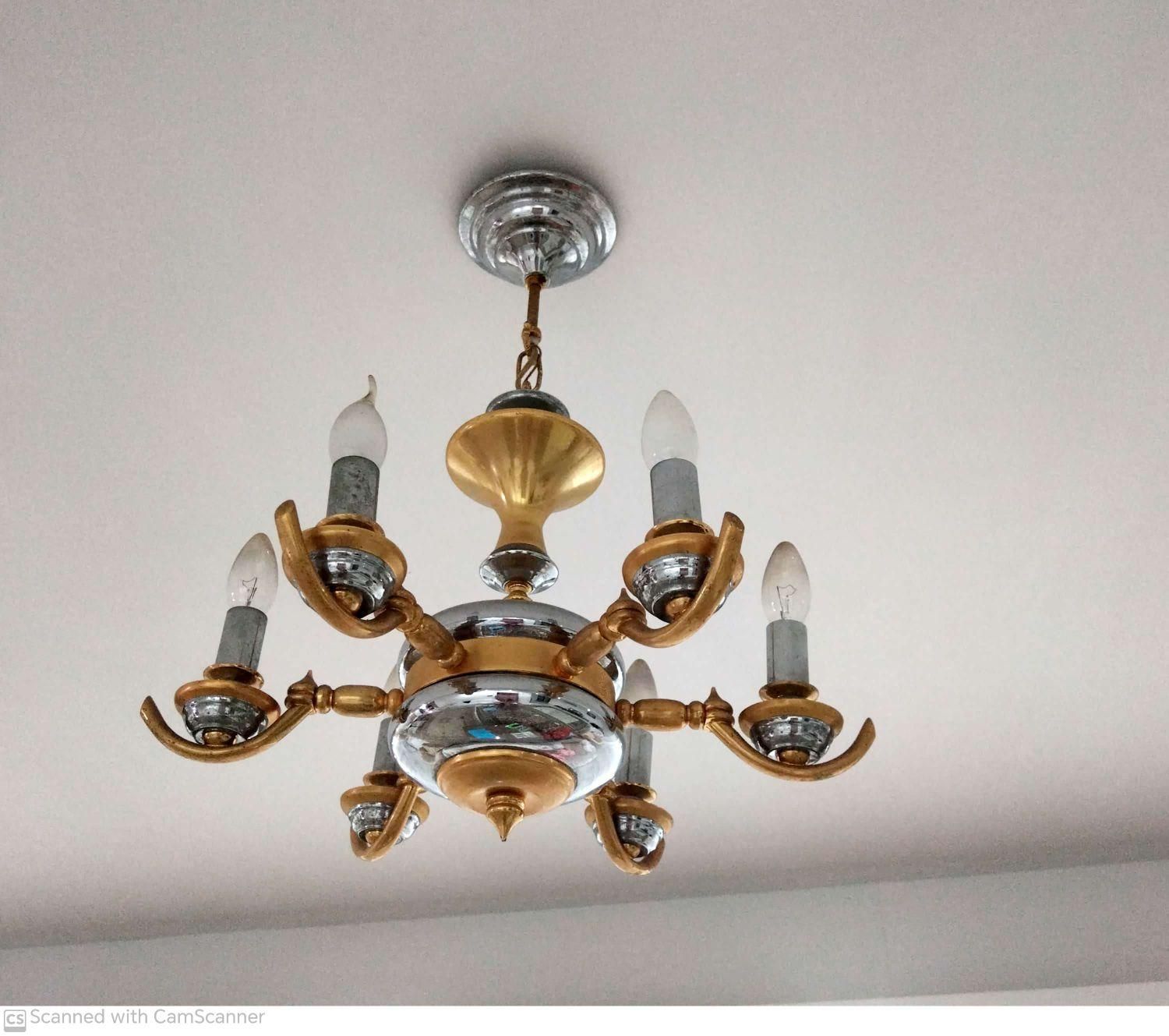 یک جفت لوستر به همراه دیوارکوب از برند نورسازان|لوستر و چراغ آویز|قائمشهر, |دیوار