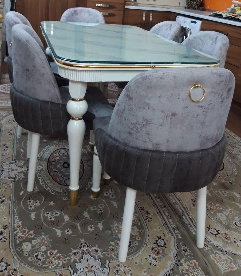 میزناهارخوری ۶ نفره و صندلی|میز و صندلی غذاخوری|کاشان, کشاورز|دیوار