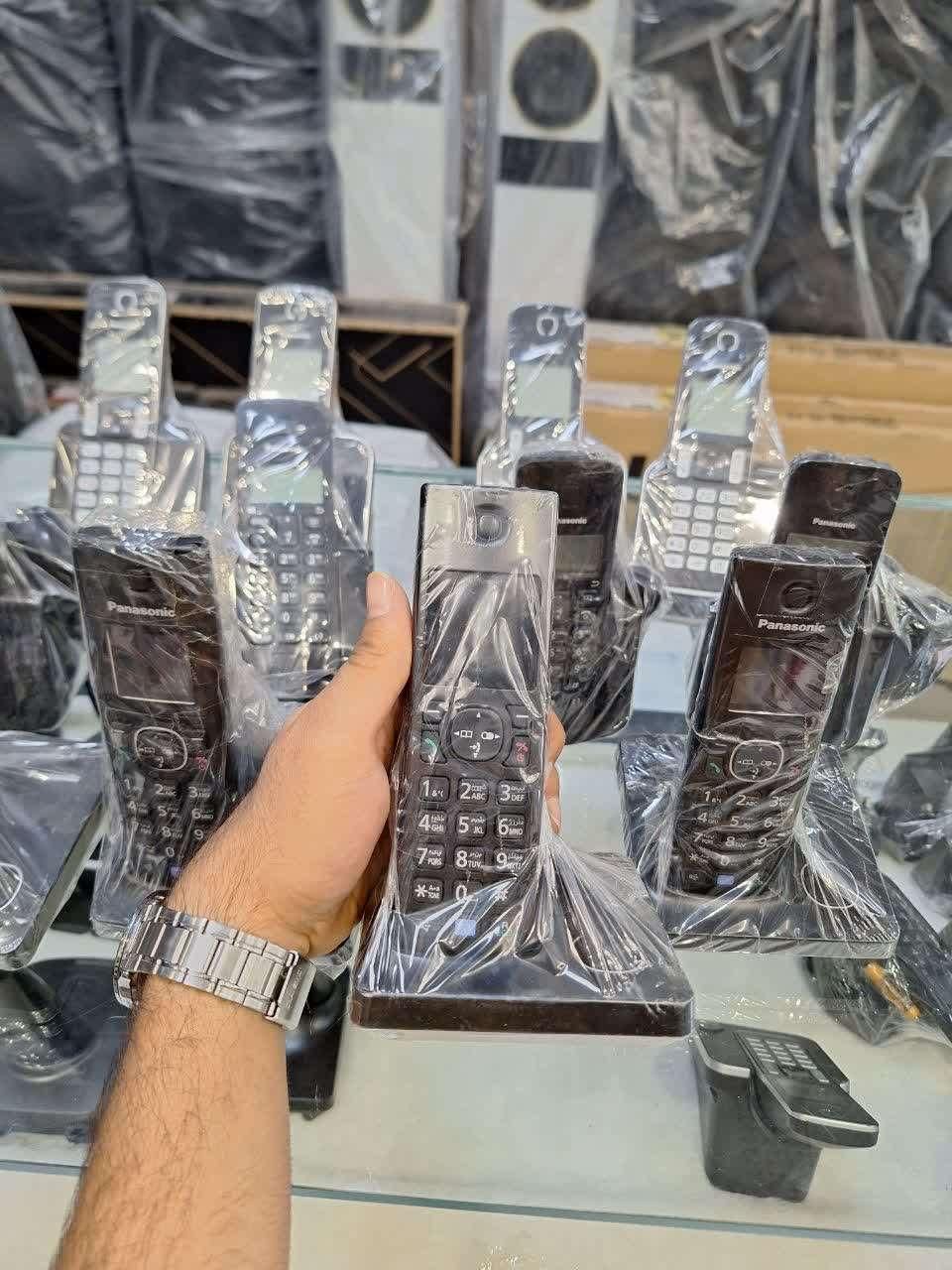 تلفن بی سیم وارداتی پاناسونیک استوک تمییز +ضمانت|تلفن رومیزی|یزد, |دیوار