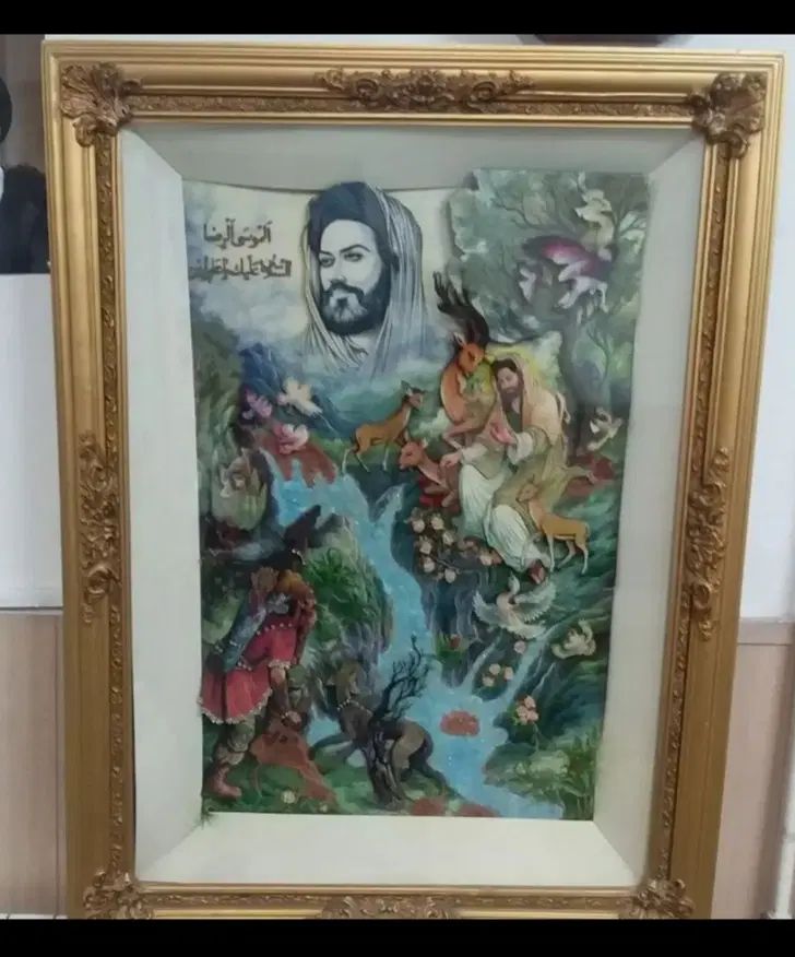 تابلو سه بعدی ضامن اهو|صنایع دستی و سایر لوازم تزئینی|مشهد, خواجه ربیع|دیوار