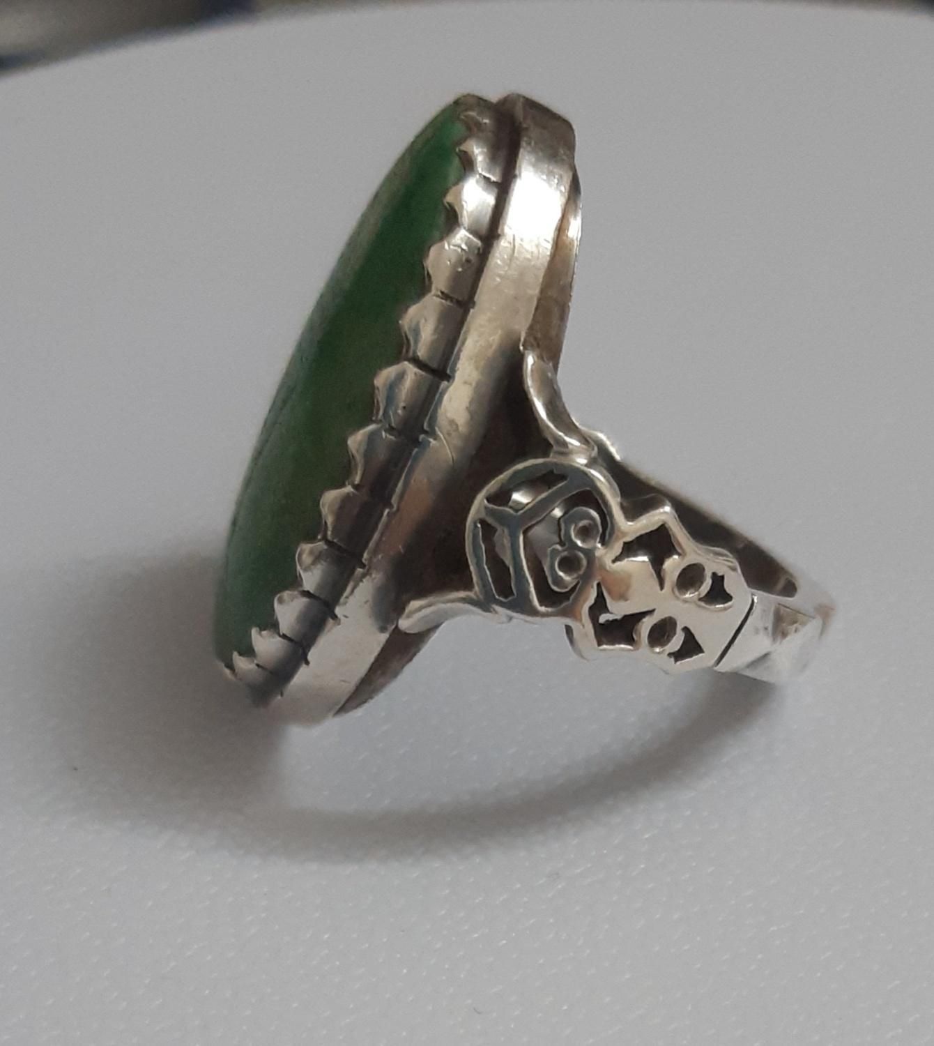 انگشتر نقره مردانه با سنگ فیروزه نیشابور|جواهرات|قم, پردیسان|دیوار