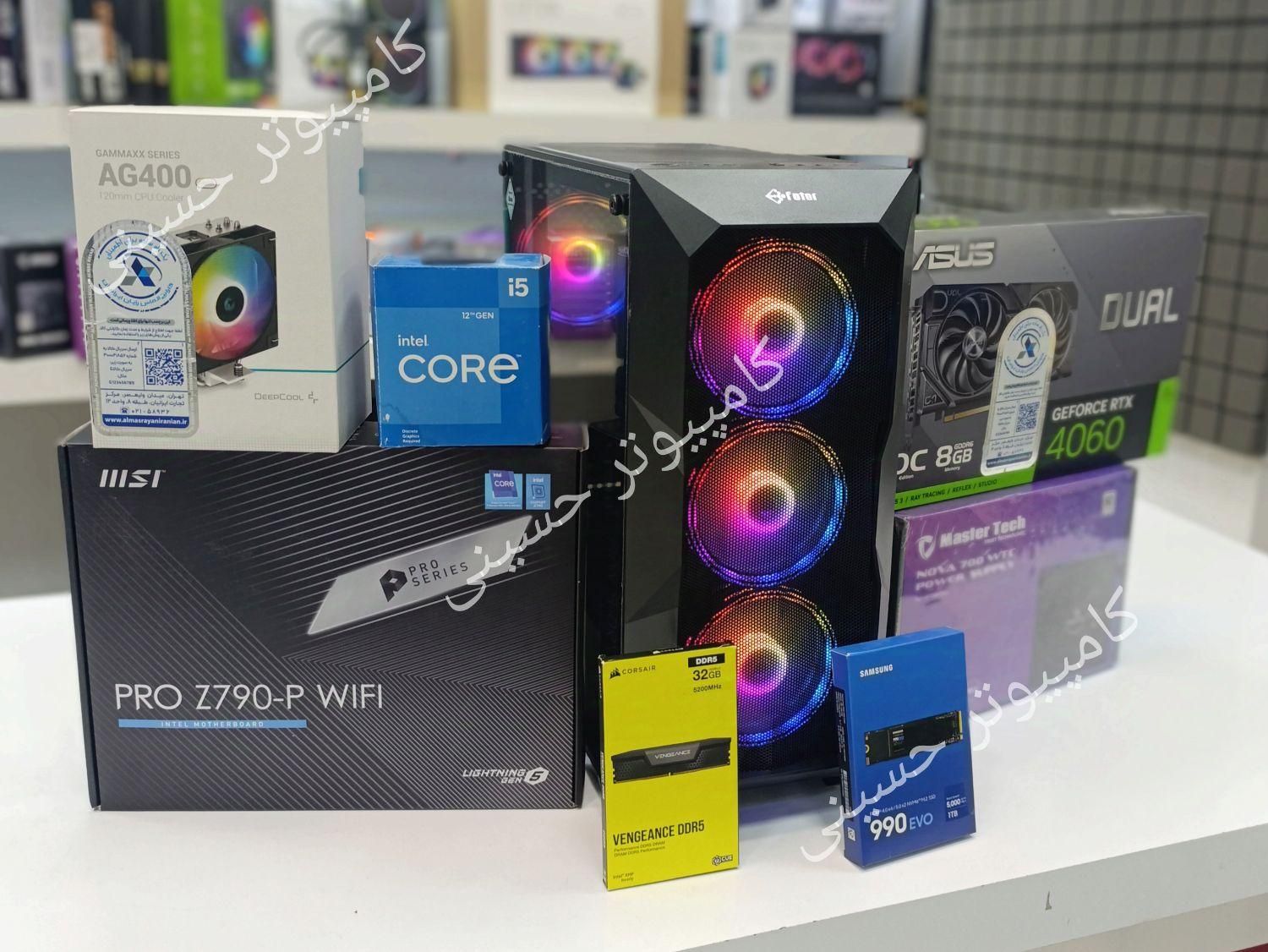 کیس کامپیوتر گیمینگ رندرینگ حرفه ایi5 14600 با4060|رایانه رومیزی|مشهد, حجت|دیوار
