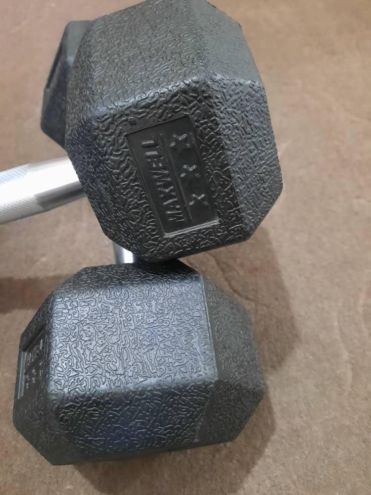 دمبل مکسول Maxwell روکش چرم اصل|تجهیزات ورزشی|شیراز, کوشک میدان|دیوار