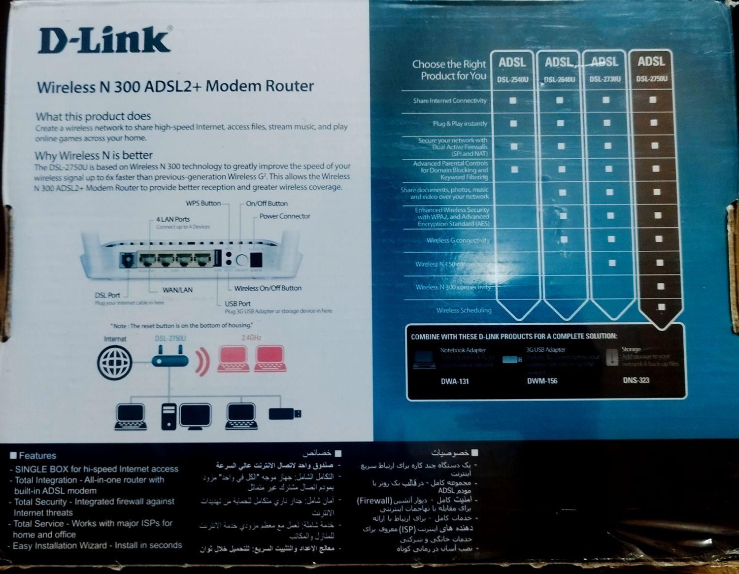 روتر و مودم وایرلس رومیزی + ADSL2 دی لینک|مودم و تجهیزات شبکه|گرگان, |دیوار