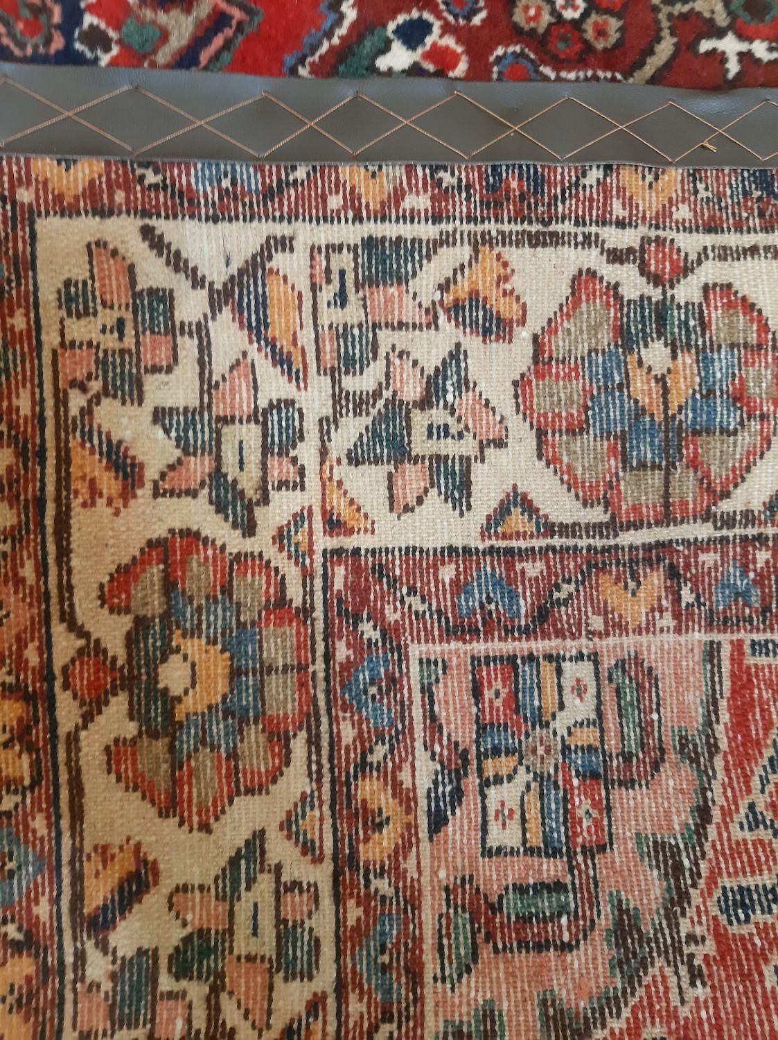 قالیچه کهنه ذات کرک سلامت تفرش کف ساده لاکی|فرش|تهران, حر|دیوار