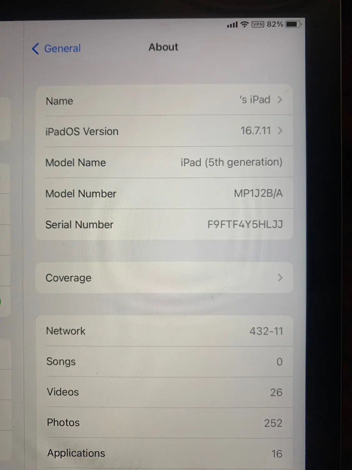 آیپد نسل ۵  سیم کارت خور  ۳۲ گیگ 2017  ios 16.7|تبلت|تهران, ایرانشهر|دیوار